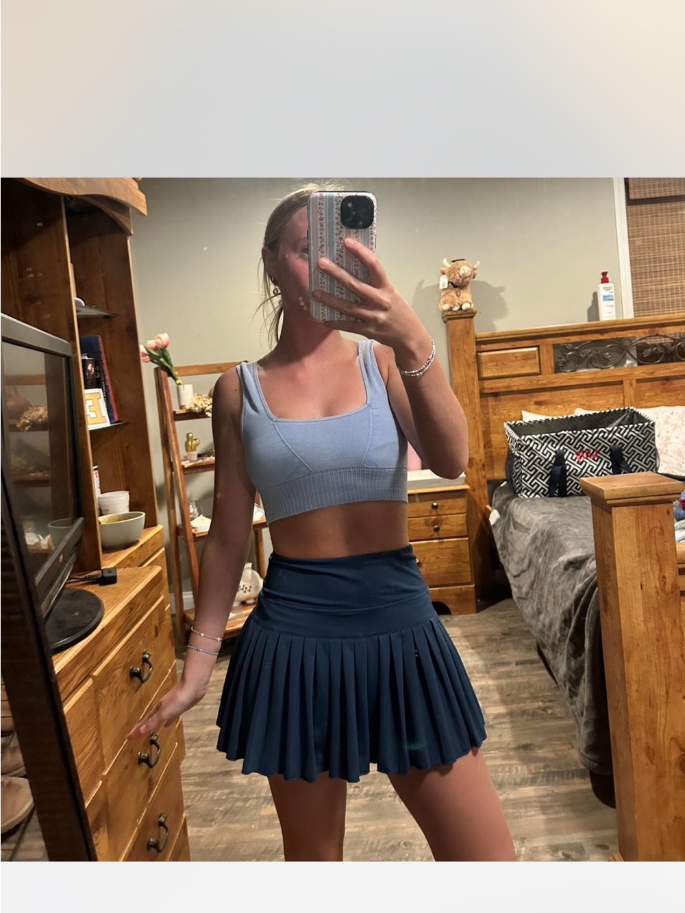 Navy Goldhinge skirt